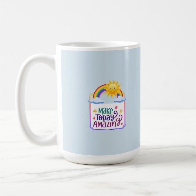 'Make Today Amazing' Personalised Name Encouraging Coffee Mug (Left)