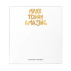 Make Today Amazing Personalised Notepad