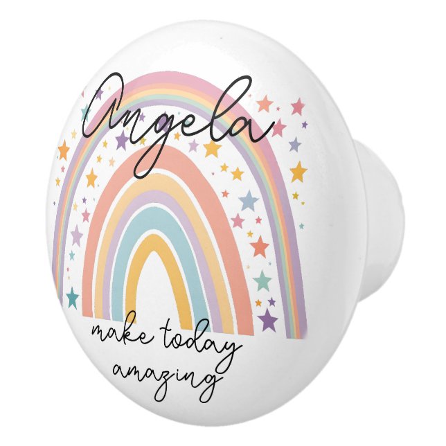 Make Today Amazing Rainbow mental health Ceramic Knob (Right)