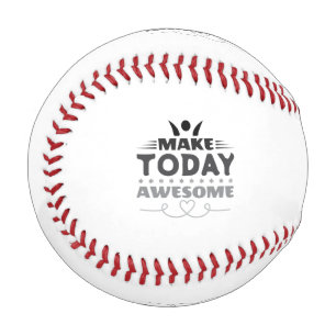 Make Today Awesome Retro Typography Baseball