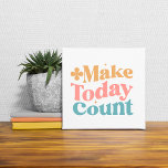 Make Today Count Inspirational Quote Tile<br><div class="desc">The "Make Today Count Inspirational Quote" ceramic tile is a beautiful and meaningful gift that is bound to uplift and inspire anyone who receives it. As part of a collection of motivational decor pieces, this keepsake serves as a constant reminder to seize the day and make the most out of...</div>