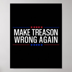 Make Treason Wrong Again Resist Usa Political Prot Poster