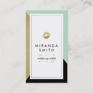 Make Up Artist Business Card - Chic Geometric