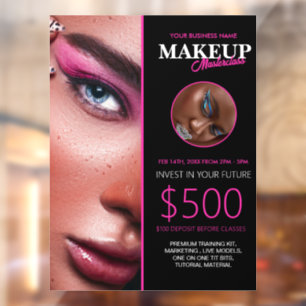 Make Up Artist Classes Custom Window Cling