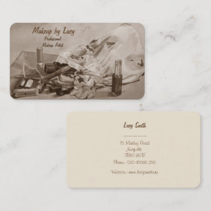 make up artist design retro make up bag beauticans business card