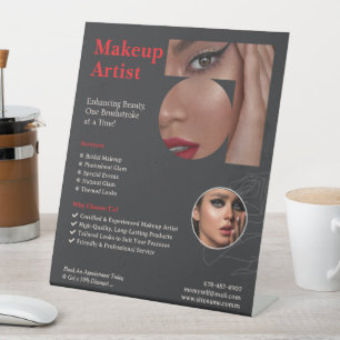Make Up Artist Services Pedestal Sign