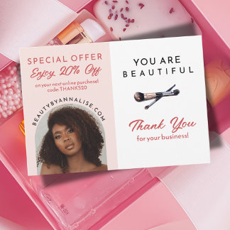 Make Up Artist Special Offer Business Appreciation Thank You Card