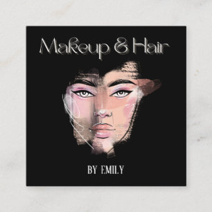 Make up Artist Square Business Card