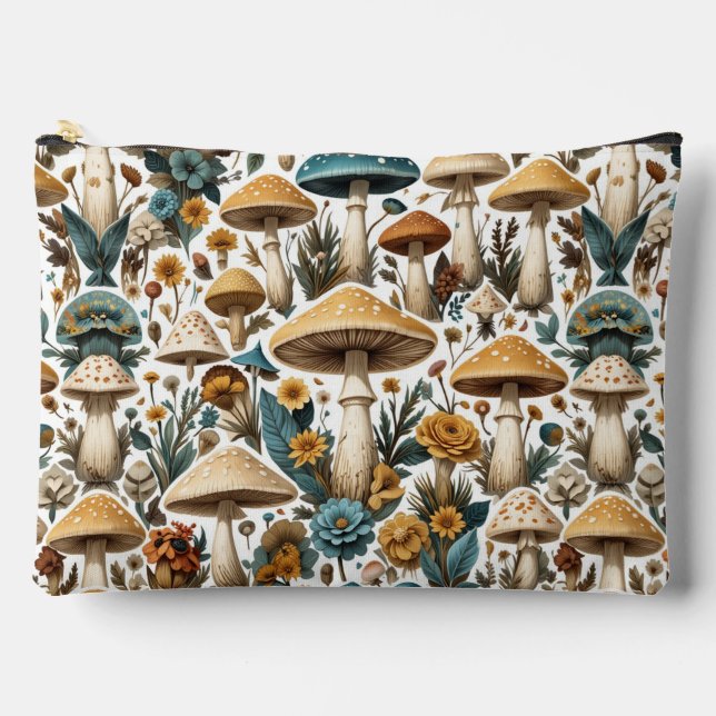 Make Up Bag Mushroom Makeup Bag Handmade Aesthetic (Front)