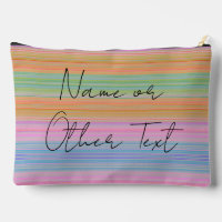 Make-Up Bag with Mixed Colour Lines HAMbyWG