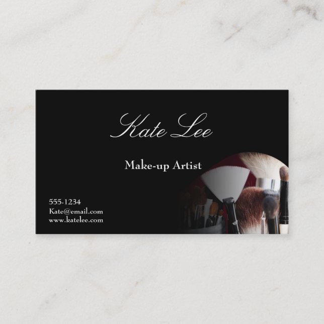 Make up brush business card (Front)