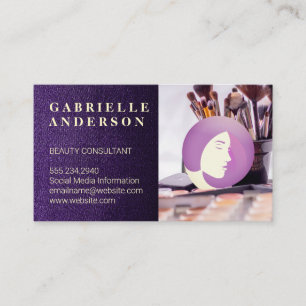 Make Up Brushes   Beauty   Cosmetics Business Card