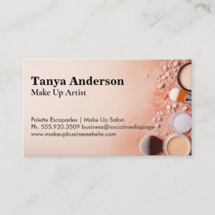 Make Up Brushes Foundation Powder Business Card
