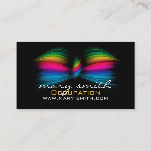 Make Up Business Abstract Butterfly Bow Business Card (Front)