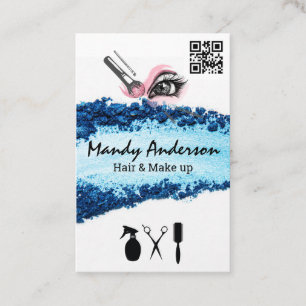 Make Up Kiss Stain Hair Tools Brushes Business Card