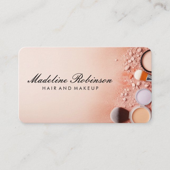 Make up Kit Foundation and Brushes Business Card (Front)