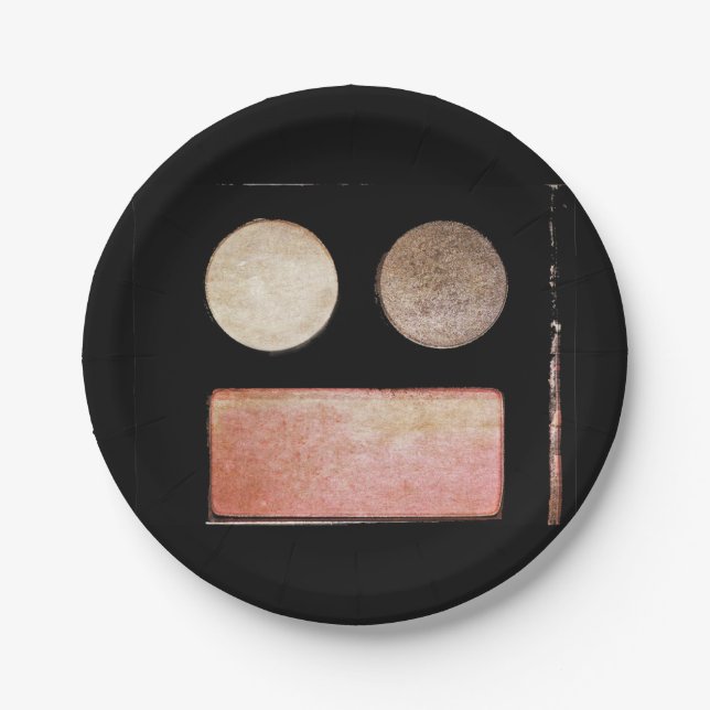 Make-Up Palette-Face by Shirley Taylor Paper Plate (Front)