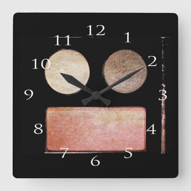 Make-Up Palette-Face by Shirley Taylor Square Wall Clock (Front)