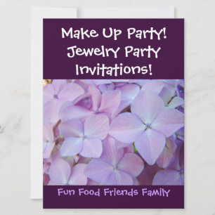Make Up Party! Invitations Jewellery Party! Flower