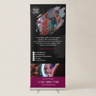 Make Up Spa Vertical Retractable Banner