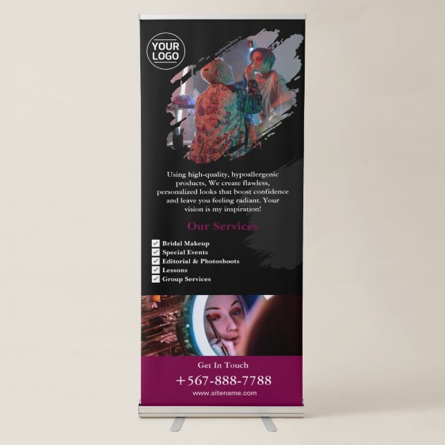 Make Up Spa Vertical Retractable Banner (Front)