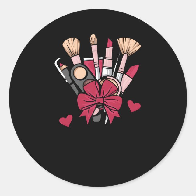 Make Up To Be Future Makeup In Progress Classic Round Sticker (Front)