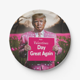 Make Valentine’s Day Great Again Paper Plate