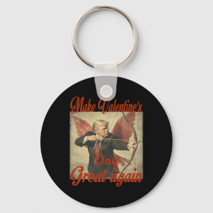 Make Valentine's Day Great Again Funny Trump Valen Key Ring