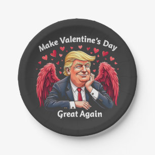 Make Valentine's Day Great Again Trump Lovers Paper Plate