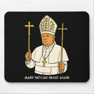Make Vatican Great Again Funny Pope Trump Retro Ch Mouse Mat