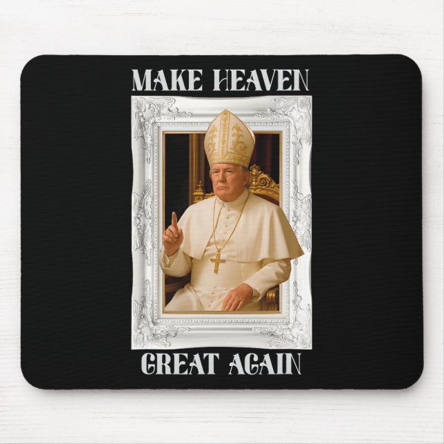 Make Vatican Great Again Funny Pope Trump Retro Ch Mouse Mat (Front)