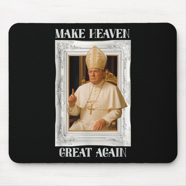 Make Vatican Great Again Funny Pope Trump Retro Ch Mouse Mat (Front)