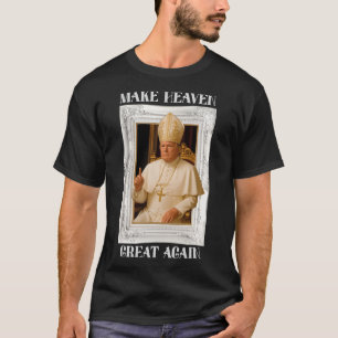 Make Vatican Great Again Funny Pope Trump Retro Ch T-Shirt
