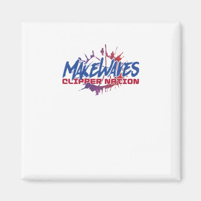 Make Waves Basketball  Magnet (Front)