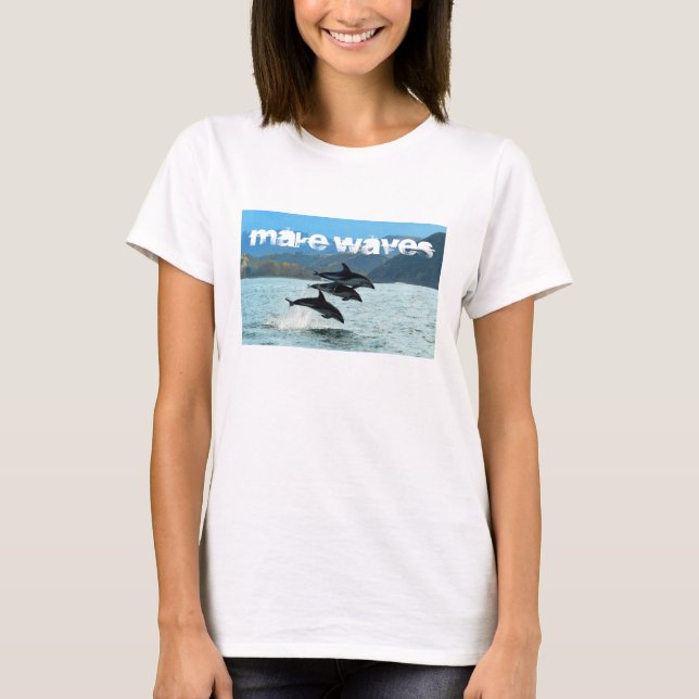 Make Waves Dolphins Women's T-shirt (Front)