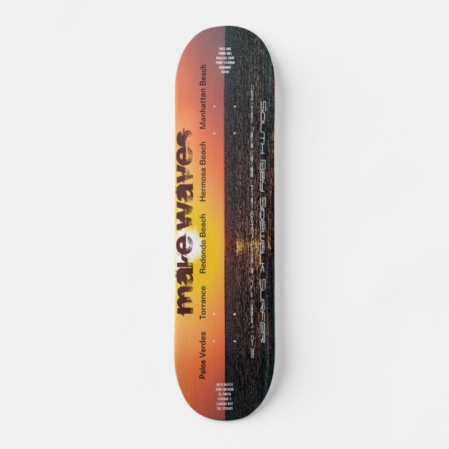 Make Waves Ltd. and Numbered South Bay Sidewalk Su Skateboard (Front)