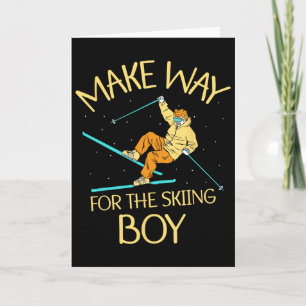Make Way For The Skiing Boy Skier Winter Sports Sk Card