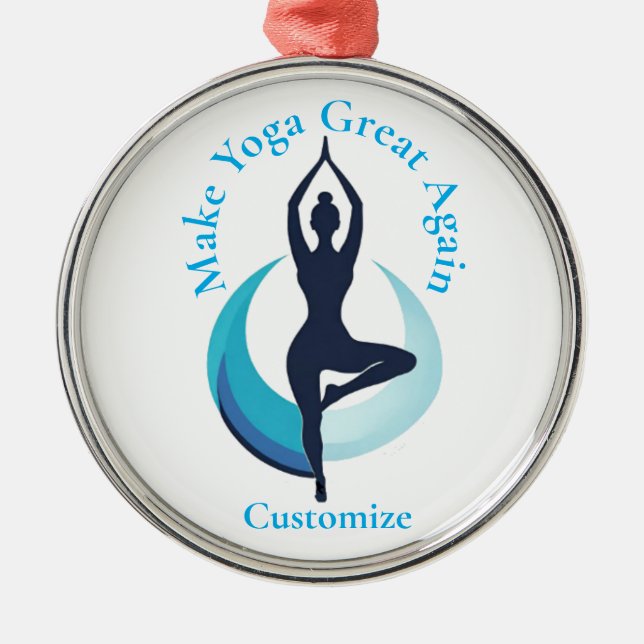Make Yoga Great Again Thunder_Cove Metal Tree Decoration (Front)