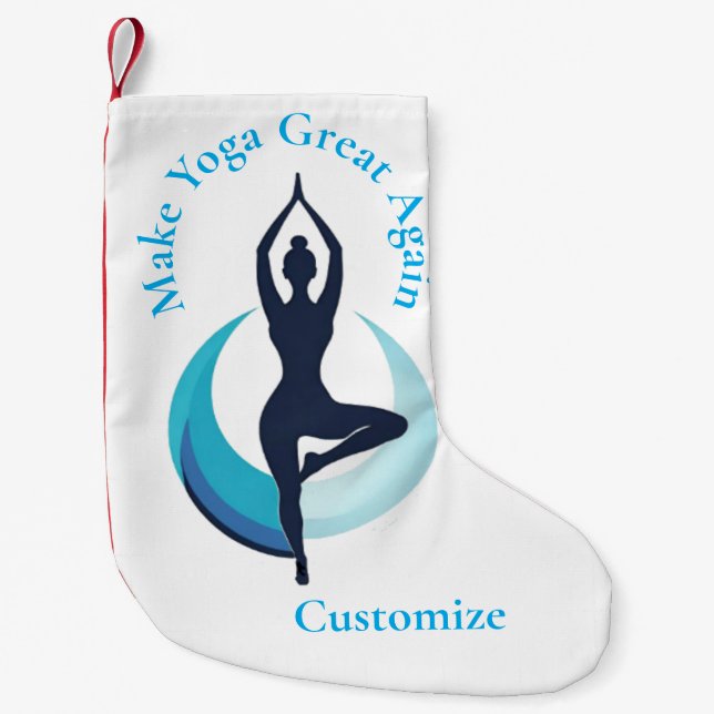 Make Yoga Great Again Thunder_Cove Small Christmas Stocking (Front)