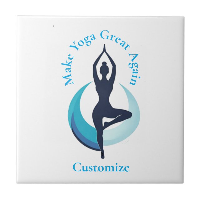 Make Yoga Great Again Thunder_Cove Tile (Front)