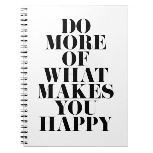 Make You Happy Minimal Motivational Quote Notebook
