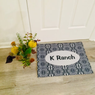 Make You Own Text Grey Silver Gray Black Door Mat