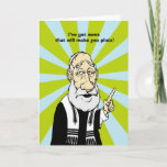 Make you plotz holiday card<br><div class="desc">Send your friends and family Hanukkah greetings with the wise musings of Rabbi Moshe.</div>
