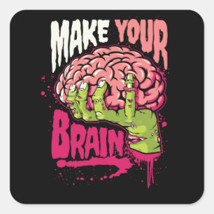 Make Your Brain Square Sticker