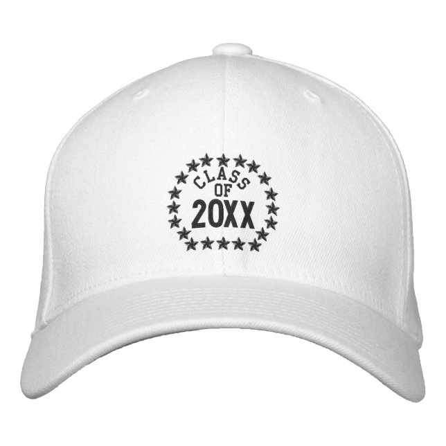 Make your Class Of Your Year Stars Embroidered Embroidered Hat (Front)