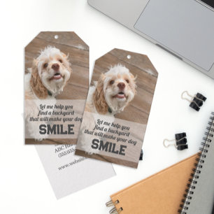 Make your Dog Smile Real Estate Pop By Gift Tags