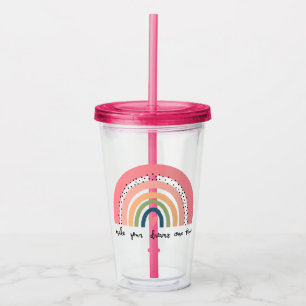 Make Your Dreams Come True Rainbow Acrylic Tumbler