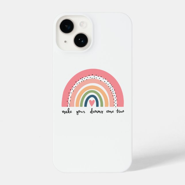 Make Your Dreams Come True Rainbow iPhone Case (Back)