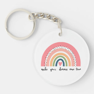 Make Your Dreams Come True Rainbow Key Ring