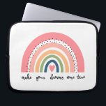 Make Your Dreams Come True Rainbow Laptop Sleeve<br><div class="desc">Check out this design featuring a cute heart rainbow.</div>